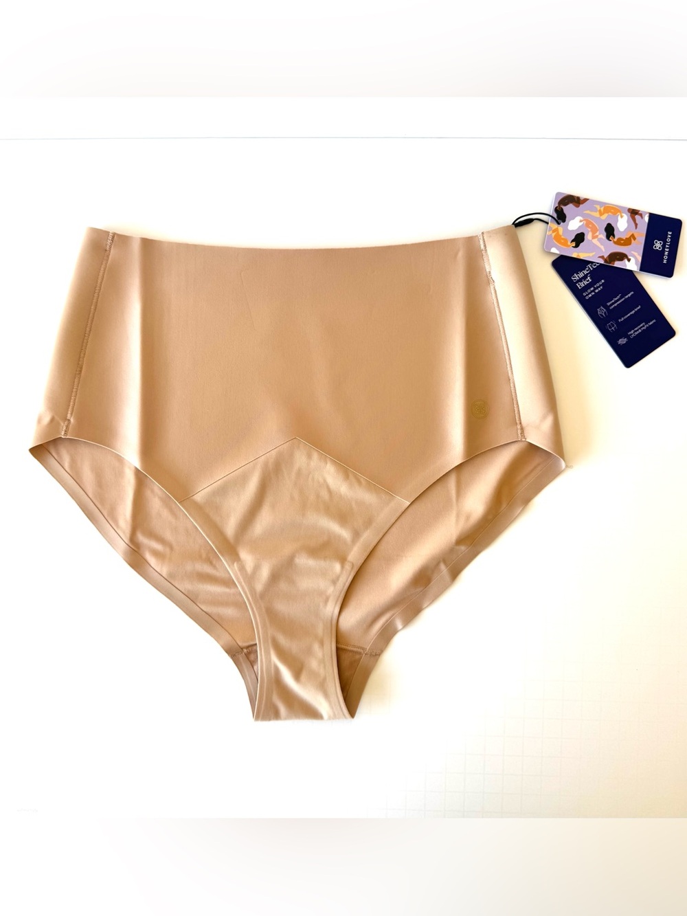 NWT Honeylove ShineTech Brief Shapewear Nude S